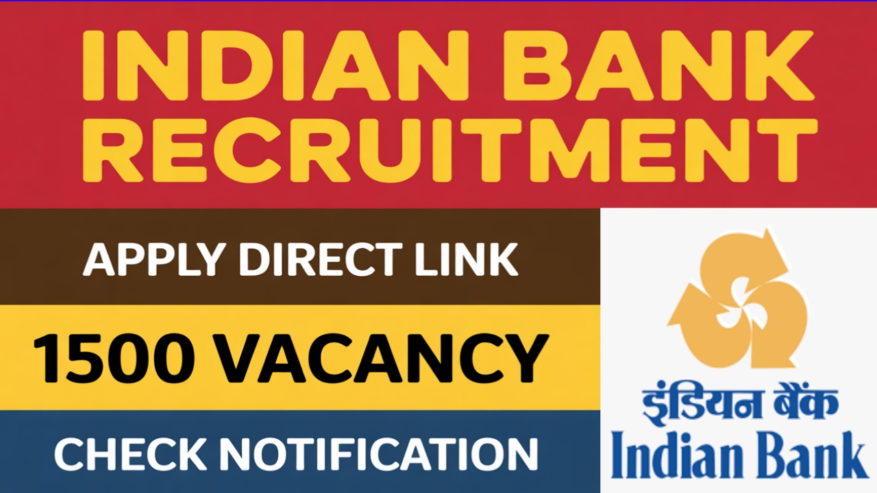 Indian Bank Apprentice 2025 Apply Online