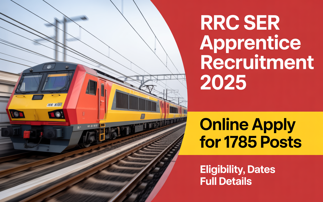 You are currently viewing RRC SER Apprentice Recruitment 2025: Apply Online for 1785 Posts, Eligibility, Fees & Full Notification