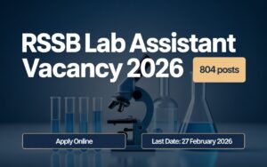 Read more about the article RSSB Rajasthan Lab Assistant Vacancy 2026 Online Apply For 804 Post