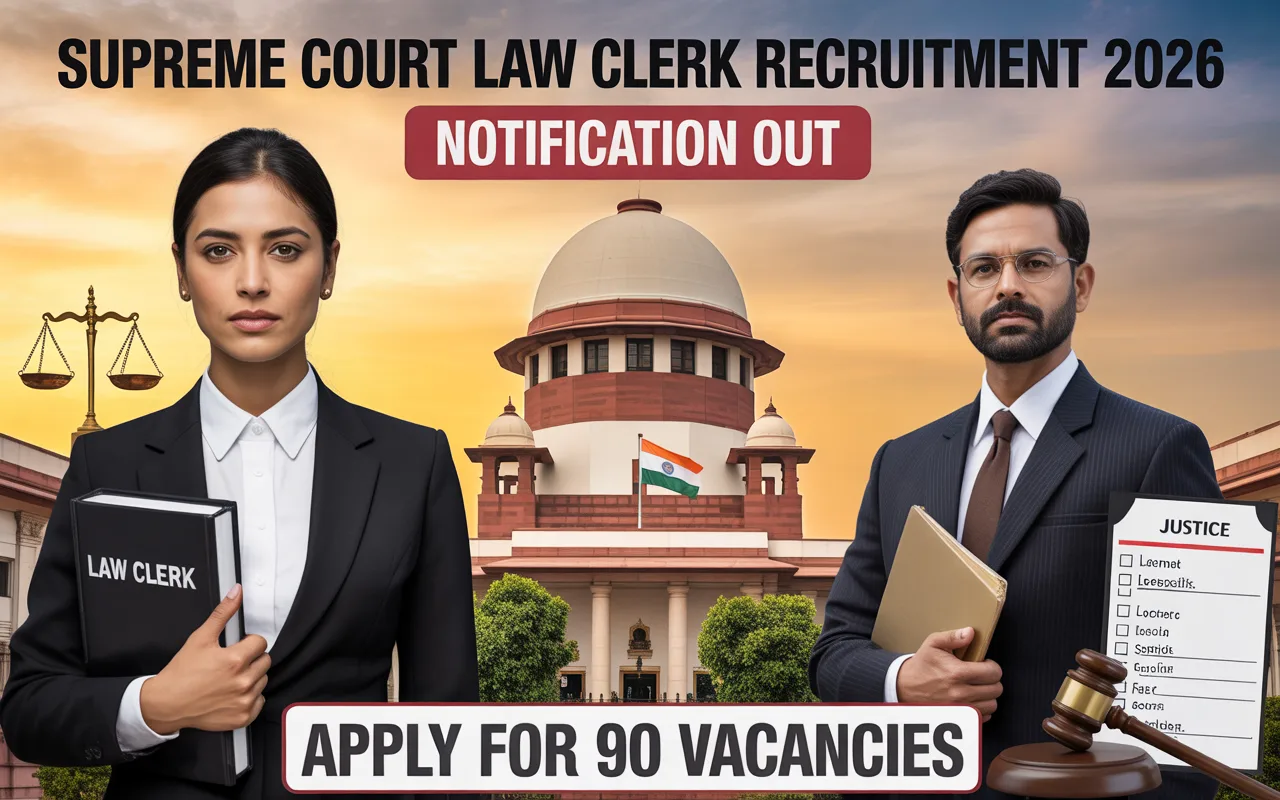 You are currently viewing Supreme Court Law Clerk Vacancy 2026 Online Application For 90 Post