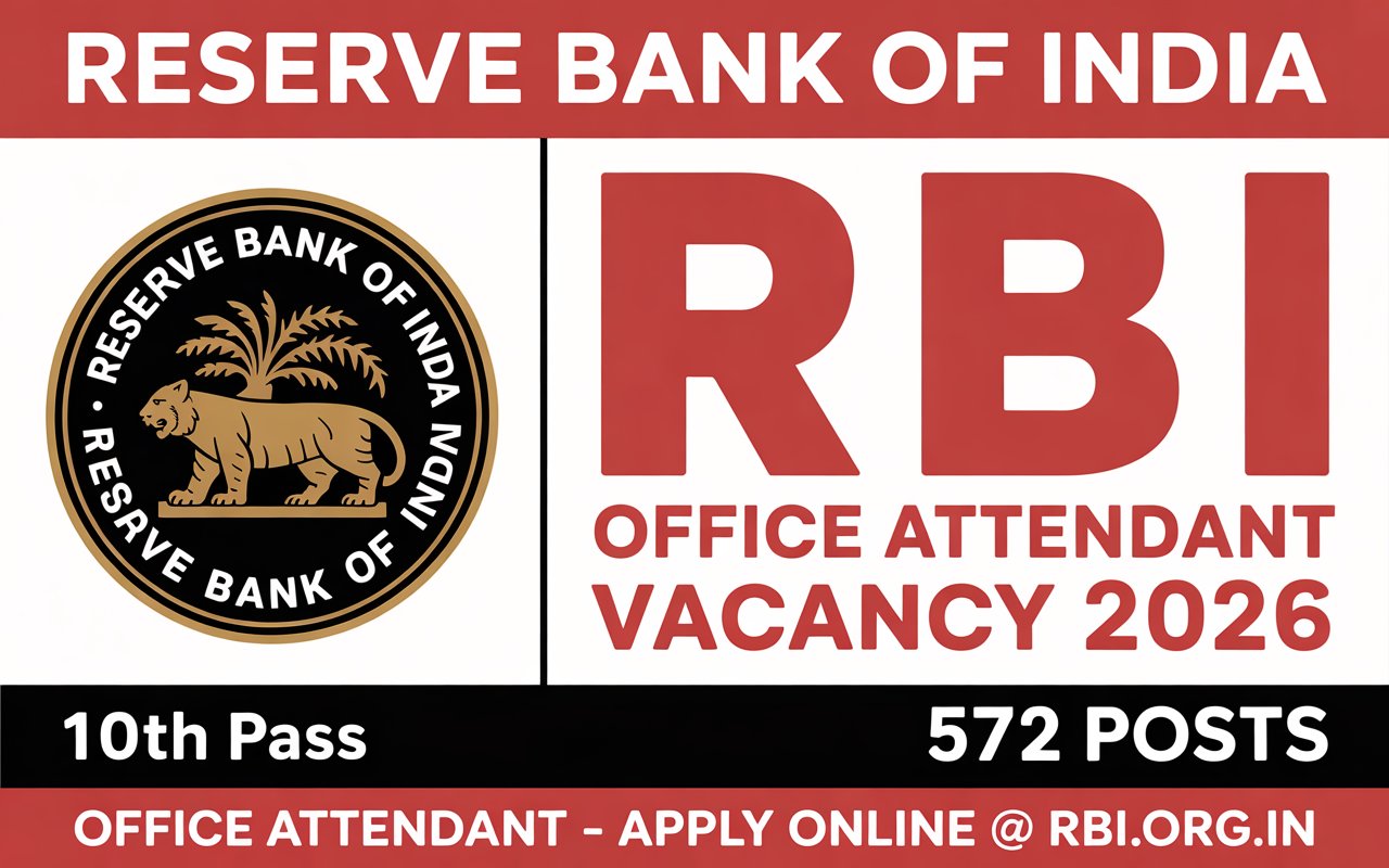 You are currently viewing Reserve Bank Of India RBI Office Attendant Vacancy 2026 For 572 Post Online Apply