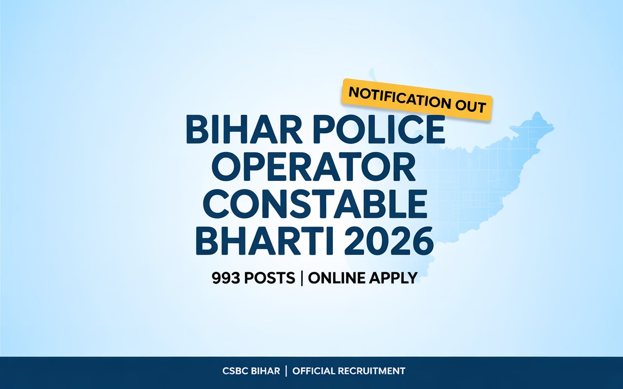 You are currently viewing CSBC Bihar Police Oprater Constable Bharti 2026 Online Apply For 993 Post