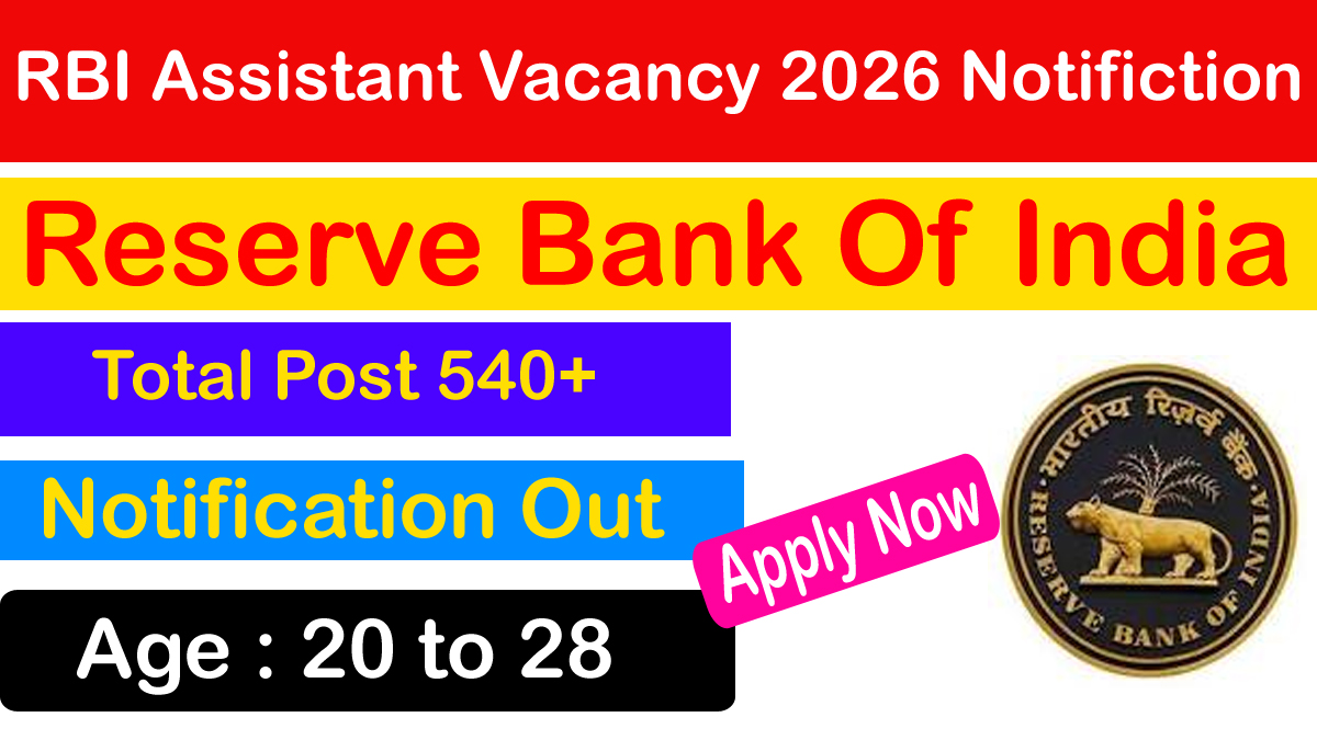 You are currently viewing RBI Assistant Vacancy 2026 Notification Date (Expected) Online Apply, Vacancy Details, Eligibility , Last Date, Syllabus